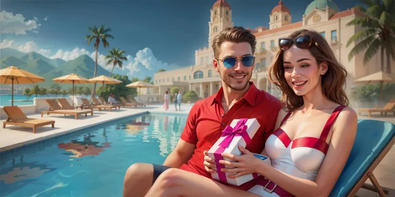 Promozione Wonaco cashback live del 25% con coppia in piscina